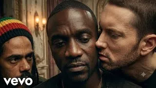 Thumbnail: Damian Marley, Eminem & Akon - "Fire in the Blood" Official Music Video)