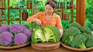 Thumbnail: Picking Giant Cauliflowers, Cleaning Every Head and Selling Them at the Market | Trieu Mai Huong