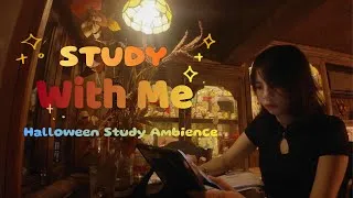 Thumbnail: HALLOWEEN STUDY WITH ME in a haunted castle – Dare You? 🎃 | Cursed Pomodoro 30/20/15 | No Music