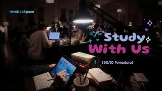 Thumbnail: 2-HOUR STUDY WITH ME☕ | Surrounded by Focused Minds at a Silent Café | No Music | Pomodoro 50/10