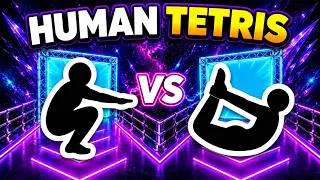 Thumbnail: CAN YOU BEAT YOUR RIVAL? | 🔴🔵 HUMAN TETRIS 1v1 | Interactive Full-Body Battle