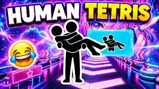 Thumbnail: CO-OP HUMAN TETRIS | 🚀 2 Players, One Team, Beat Every Wall! | Immersive Interactive Warm-Up