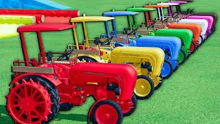 Thumbnail: Mini Tractors With Colors  - TINY PLOWING MACHINES with IRON WHEELS - Farming Simulator 25
