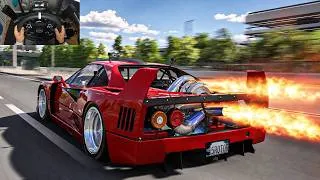 Thumbnail: 25,000HP Single Massive Turbo 5 Rotor Swapped Ferrari F40-Assetto Corsa
