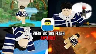Thumbnail: Every Victory Flash Showcase + Explanation in 3 minutes | Jujutsu Shenanigans