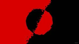 Thumbnail: 10-Hour Red & Black Abstract Wallpaper - Bold Organic Circle - TV Screensaver