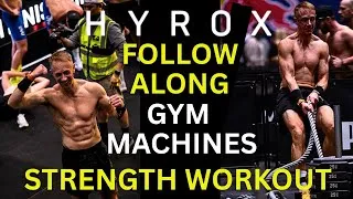 Thumbnail: Hyrox strength training // follow along gym machine workout