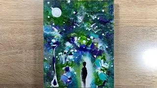 Thumbnail: Divine Gate Abstract Painting In Acrylics | Simple & Easy | Deep Ambient Vibes