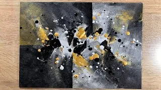 Thumbnail: Modern Gold Abstract Painting In Acrylics | Painting Techniques | Inspirational Art