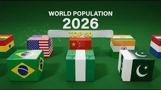 Thumbnail: World Population 2026 — Top 50 Countries Compared in 3D