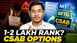 Thumbnail: CSAB 2026: Best Colleges at 1–2 Lakh Rank | NIT, GFTI, Branch Strategy