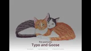 Thumbnail: Typo and Goose – Pet portrait