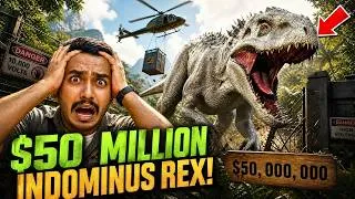 Thumbnail: I BOUGHT A $50,000,000 INDOMINUS REX 😱 in Jurassic World!😱...DAY 15 of DAY 100