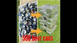 Thumbnail: How much Aluminium is in 500 beer cans? Trash to Treasure - ASMR- Aluminium Ingots and Bullion