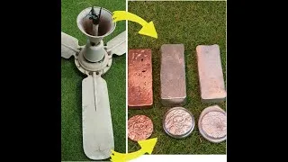 Thumbnail: Guess what was in this fan? - Trash to treasure - forging copper bullion - ASMR