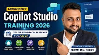 Thumbnail: Microsoft Copilot Studio Training 2026 | 15 Live Hands-On Sessions from July 23