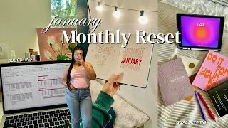 Thumbnail: JANUARY MONTHLY RESET | goal setting, budgeting, & intentions