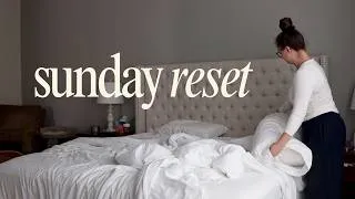 Thumbnail: Sunday Reset | cleaning, self care, costco grocery shopping, productive and cozy vlog