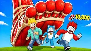 Thumbnail: Every Second the GIANT Got CLOSER 😨👣 | Roblox Speed vs Giant