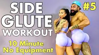 Thumbnail: SIDE GLUTE WORKOUT! Make Your Glutes POP! 10 Minute, No Equipment "Circuit Series EP.5"