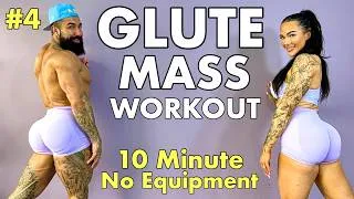 Thumbnail: GLUTE MASS WORKOUT! 10 Minute, No Equipment "Circuit Series EP.4"