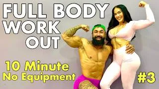 Thumbnail: FULL BODY WORKOUT! 10 Minute, No Equipment "Circuit Series EP.3"