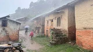Thumbnail: Most Peaceful and Relaxing Mountain Life || Beautiful Rainy Day || IamSuman