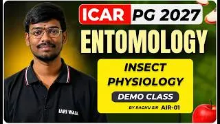 Thumbnail: ICAR PG Entomology 2027 Demo Class by AIR-01 Raghu Sir | ICAR JRF IARI Wala