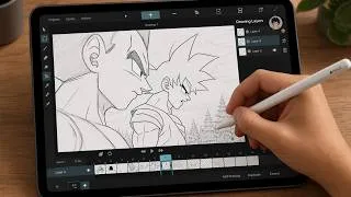 Thumbnail: 360 HOURS OF WORK  in 8 Minutes | Drawing Goku & Vegeta vs Gas ANIMATION