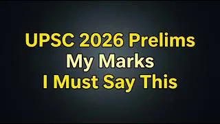 Thumbnail: I Will Hate Myself If I Don't Say This #upscprelims