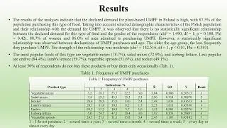 Thumbnail: Factors influencing the increase in consumption of unprocessed