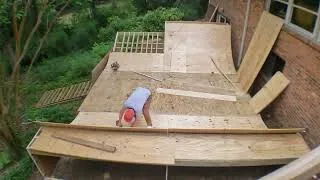 Thumbnail: 30s timelapse of building my dream backyard skateboarding mini ramp by myself