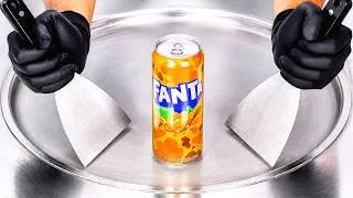 Thumbnail: ASMR | Ice Cream Rolls - Fanta - Golden Grape Flavor