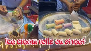 Thumbnail: Ice cream rolls on street Street Food Compilation oddly satisfying rolled fried Ice Cream