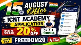 Thumbnail: 15 August Independence Day Offer 🇮🇳 | 20% OFF on All IT Courses | ICNT Academy