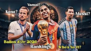 Thumbnail: Ballon d'Or 2026: Power Rankings Top 10 | Lamine Yamal, Lionel Messi & Harry Kane – Who's No 1?
