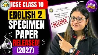 Thumbnail: ICSE Class 10 English Literature | Specimen Paper 2027 Released | ICSE 2027 | Nikita Singh
