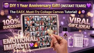 Thumbnail: DIY Anniversary Gift Idea ❤️ Easy Photo Collage Canvas | Handmade Romantic Gift for Boyfriend#diy 