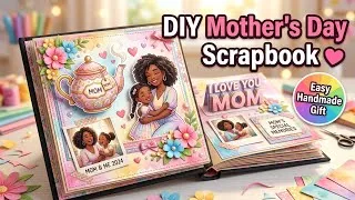 Thumbnail: DIY Mother's Day Scrapbook | Easy Handmade Gift Idea for Mom | Beautiful Memory Album Craft #diy 