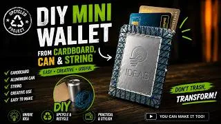 Thumbnail: DIY Card Holder from Cardboard, Aluminum can & Thread   Easy Wallet Idea
