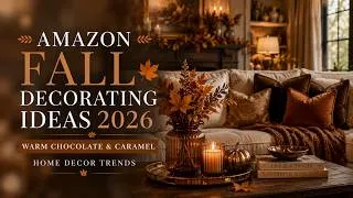 Thumbnail: Amazon Fall Decorating Ideas 2026 🍂 Warm Chocolate & Caramel Home Decor Trends