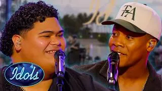 Thumbnail: Two Hawaiian Idol Legends Iam Tongi and Thunderstorm Artis Duet | American Idol