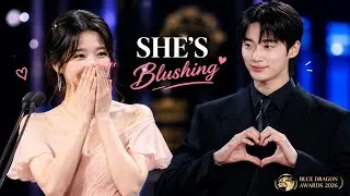 Thumbnail: AAWWW!! Byeon Woo Seok Flusters IU with Just One Look at the 2026 Blue Dragon Awards!!