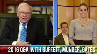 Thumbnail: Warren Buffett Charlie Munger Bill Gates & Liz 2016 Berkshire Hathaway Annual Meeting Interview