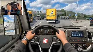 Thumbnail: Driving Karsan Jest Mini Bus Through Busy Traffic - Euro Truck Simulator 2 | Steering Wheel Gameplay