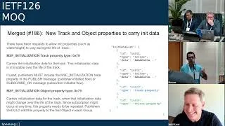 Thumbnail: IETF 126: Media Over QUIC (MOQ) 2026-07-24 14:00
