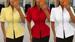 Thumbnail: How to Make a Bustier Top with a Built-Up Neckline & Peplum Flare | Easy Princess Top Tutorial