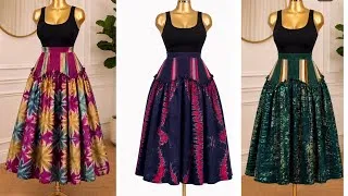 Thumbnail: How to Sew a High-Waisted asymmetric Gathered Skirt with Aso-oke & Adire | DIY pleated skirt