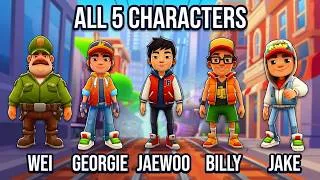 Thumbnail: Subway Surfers City 5 Characters: Wei Character,Georgie Character,Jaewoo Character,Billy & Jake