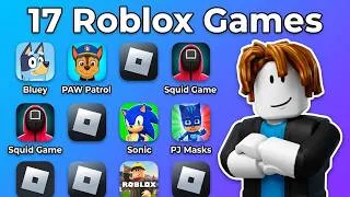 Thumbnail: 17 Roblox Games iPad Pro Gameplay: Squid Game,PAW Patrol,Sonic Speed Simulator,PJ Masks,Bluey ...